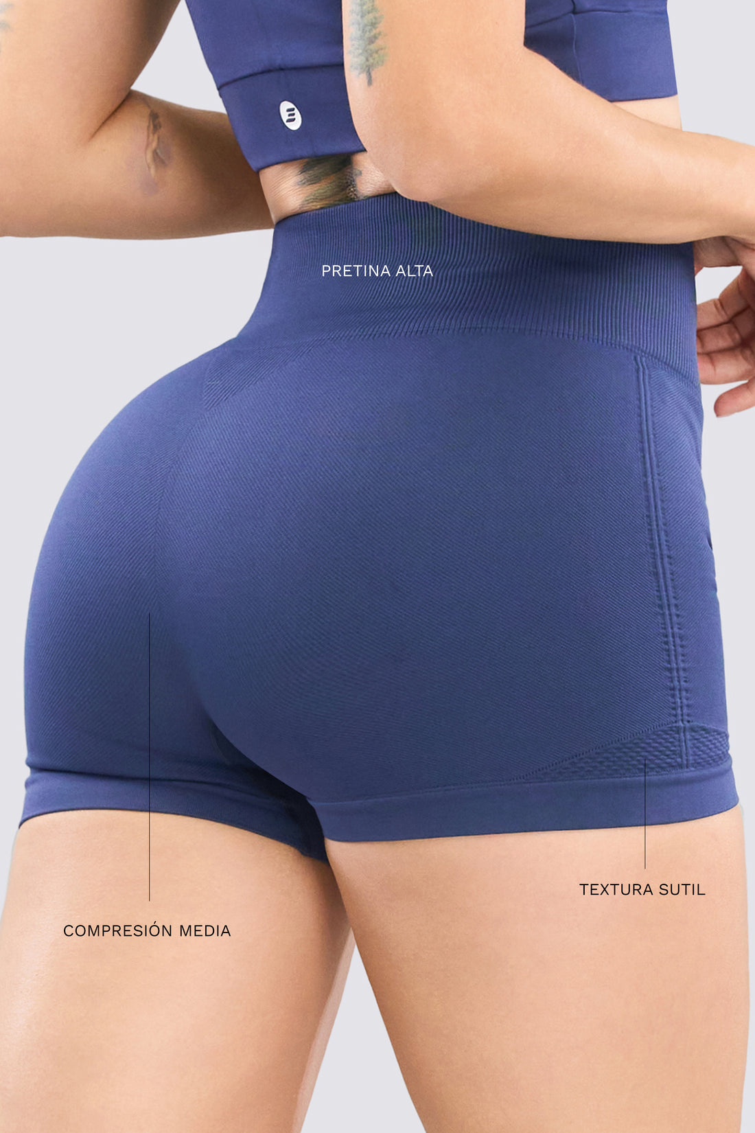 SHORT AZUL MARINO PRETINA ALTA  RVC