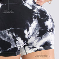 SHORT TYE DYE NEGRO RVC