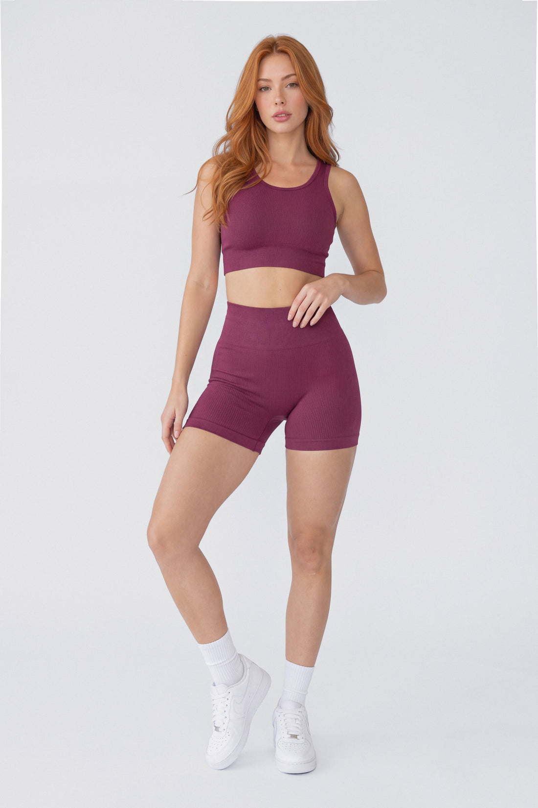 SHORT VINOTINTO TEXTURA ACANALADA PPC