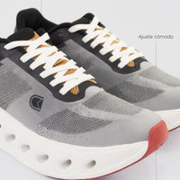 TENIS HOMBRE GRIS OSCURO TRAIL