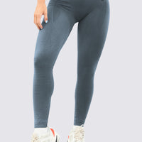 Leggings deportivo seamless color gris, talle alto.