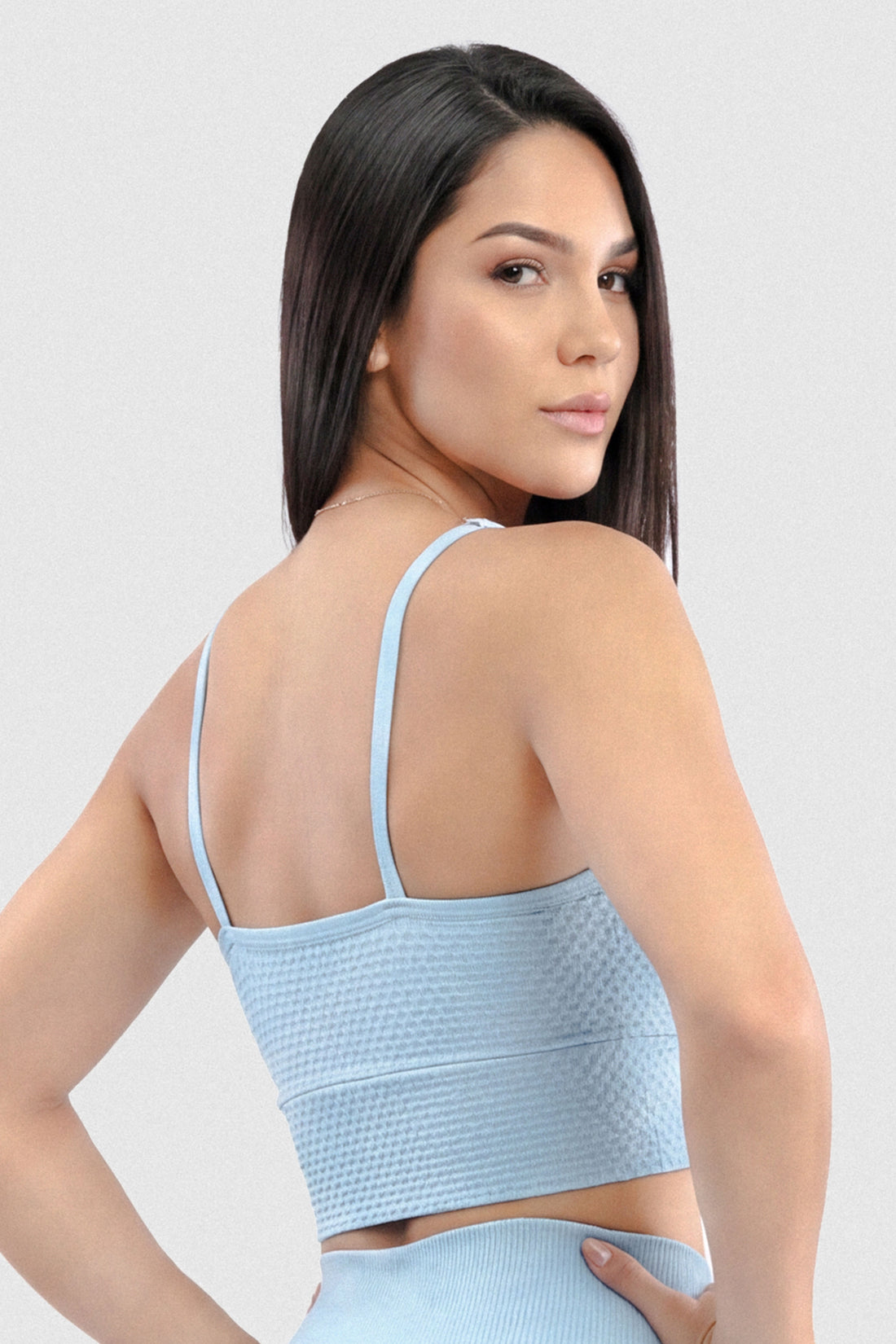TOP DEPORTIVO BABY BLUE TEXTURIZADO CDC