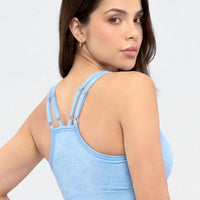 TOP BABY BLUE CON PATRÓN FLORAL CDC