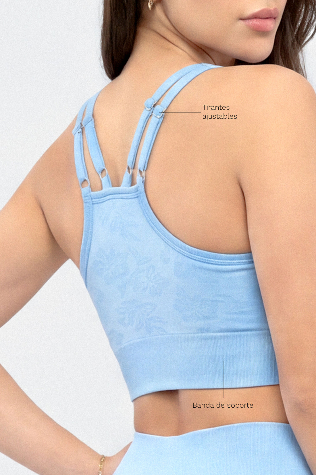 TOP BABY BLUE CON PATRÓN FLORAL CDC