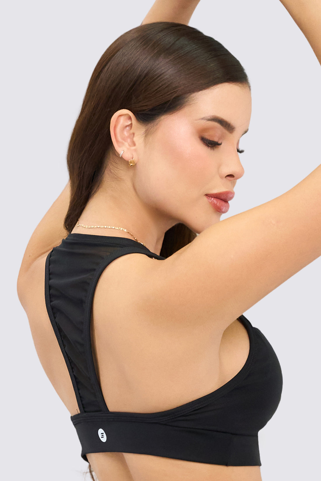 TOP DEPORTIVO VENAS BLANCAS Y PANEL DE MALLA RVC