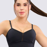 TOP DEPORTIVO NEGRO TEXTURIZADO RVC