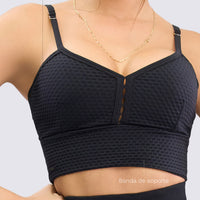 TOP DEPORTIVO NEGRO TEXTURIZADO RVC