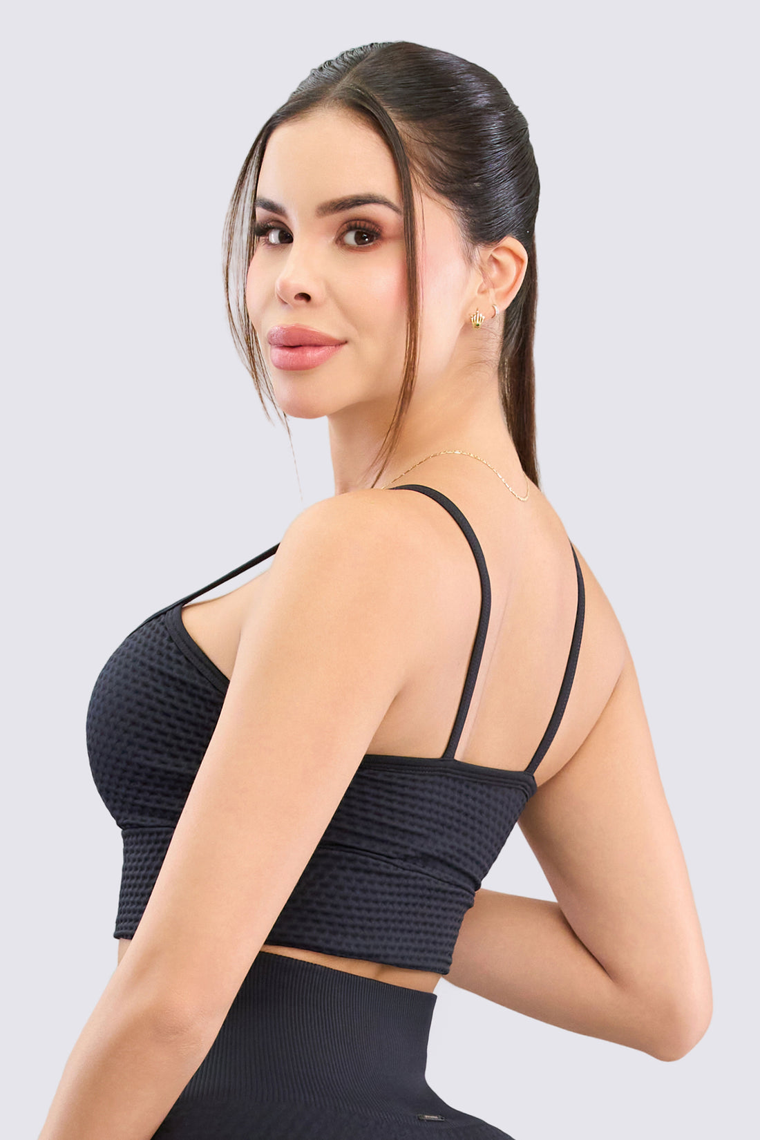 TOP DEPORTIVO NEGRO TEXTURIZADO RVC