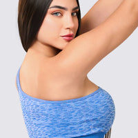 TOP ANIMAL PRINT AZUL ESCOTE ASIMÉTRICO RVC