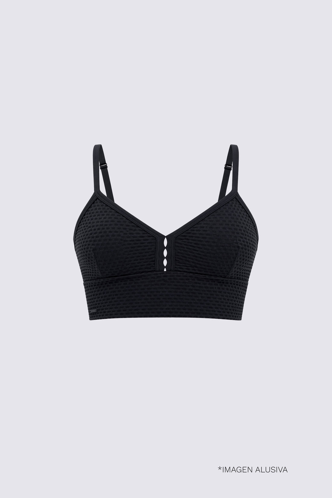 TOP DEPORTIVO NEGRO TEXTURIZADO RVC