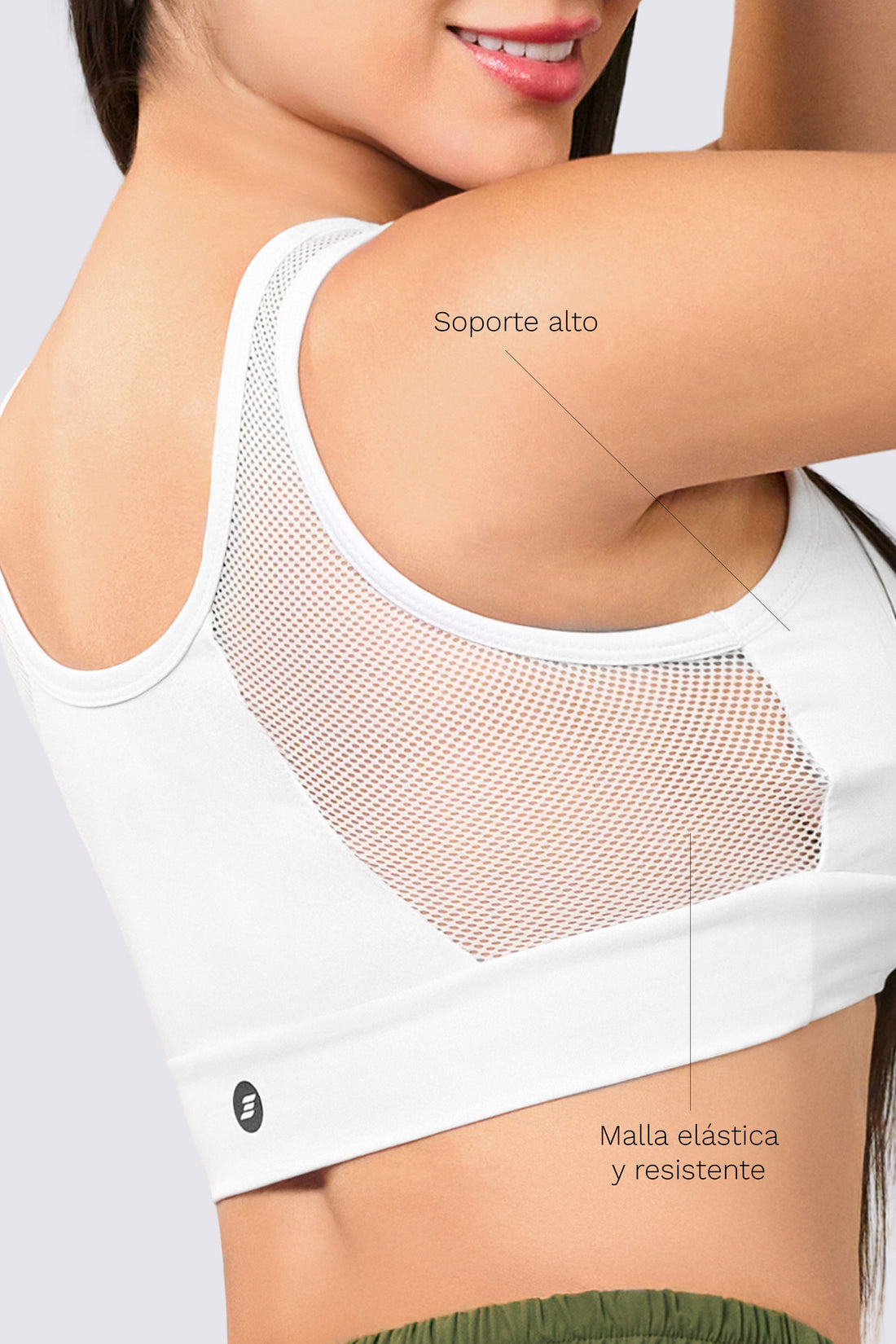 TOP RUNNING ALTO SOPORTE BLANCO RVC