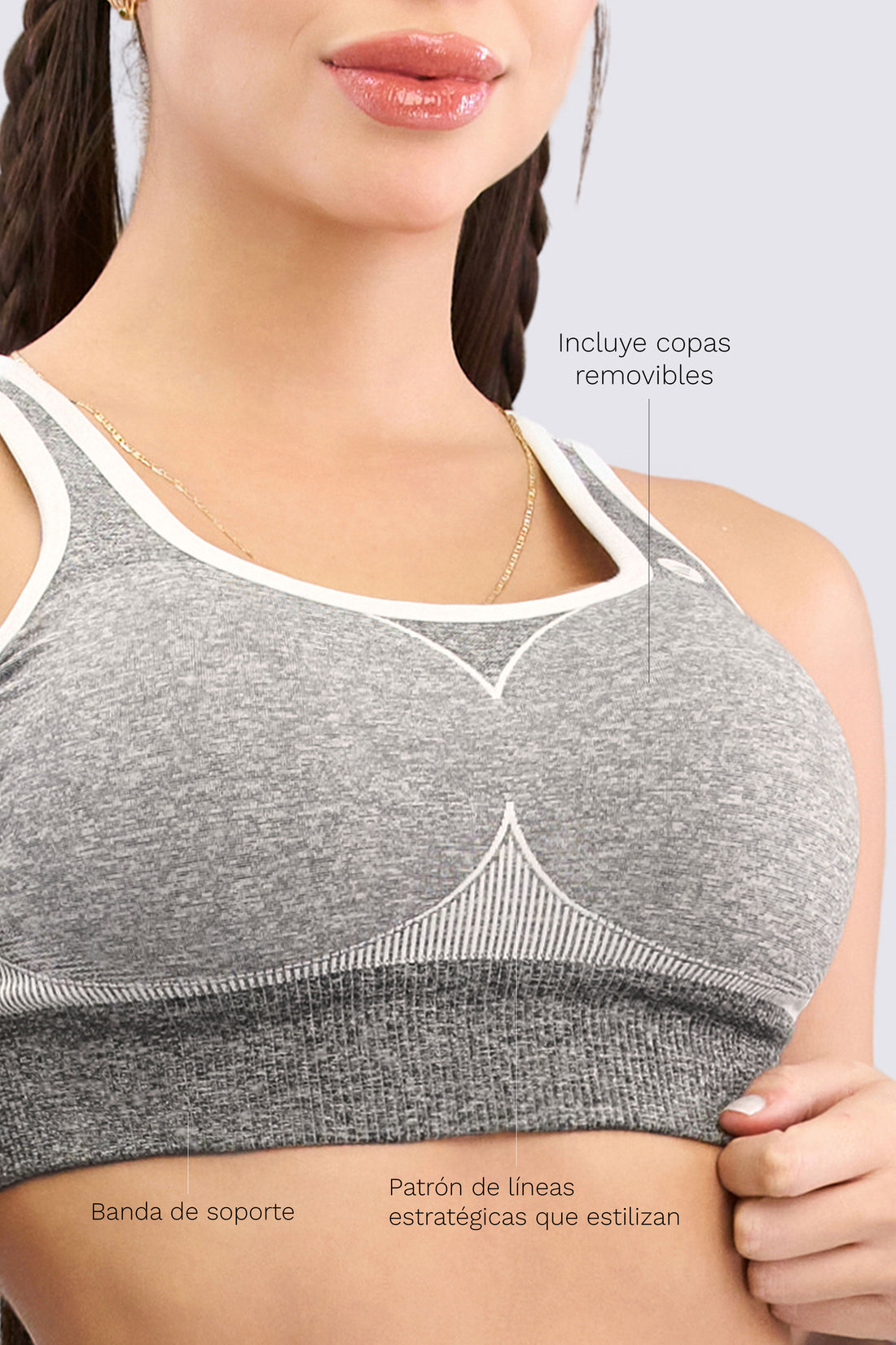 TOP SEAMLESS SOPORTE ALTO BLANCO RVC