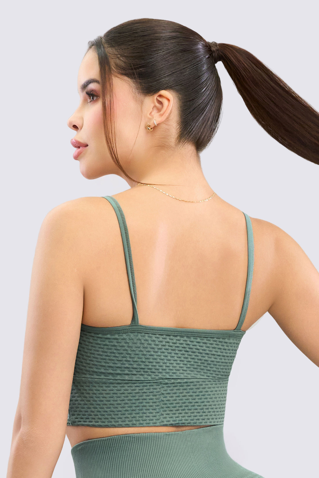 TOP DEPORTIVO VERDE TEXTURIZADO RVC