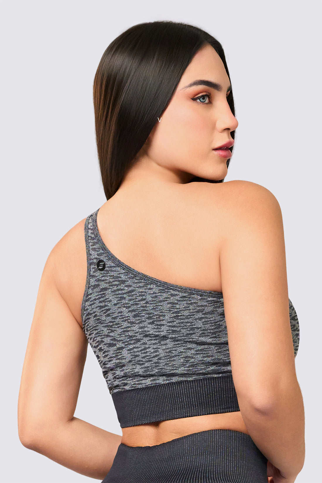 TOP ANIMAL PRINT NEGRO ESCOTE ASIMÉTRICO RVC