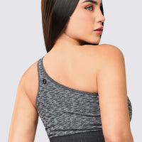 TOP ANIMAL PRINT NEGRO ESCOTE ASIMÉTRICO RVC