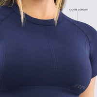 TOP DEPORTIVO AZUL MARINO MANGA CORTA RVC