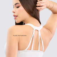 TOP DEPORTIVO BLANCO CON TIRANTES EN LA ESPALDA RVC