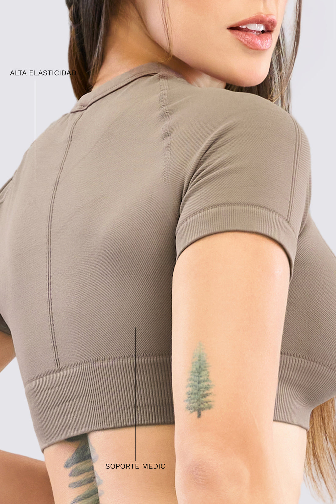 TOP DEPORTIVO MOCCA MANGA CORTA RVC