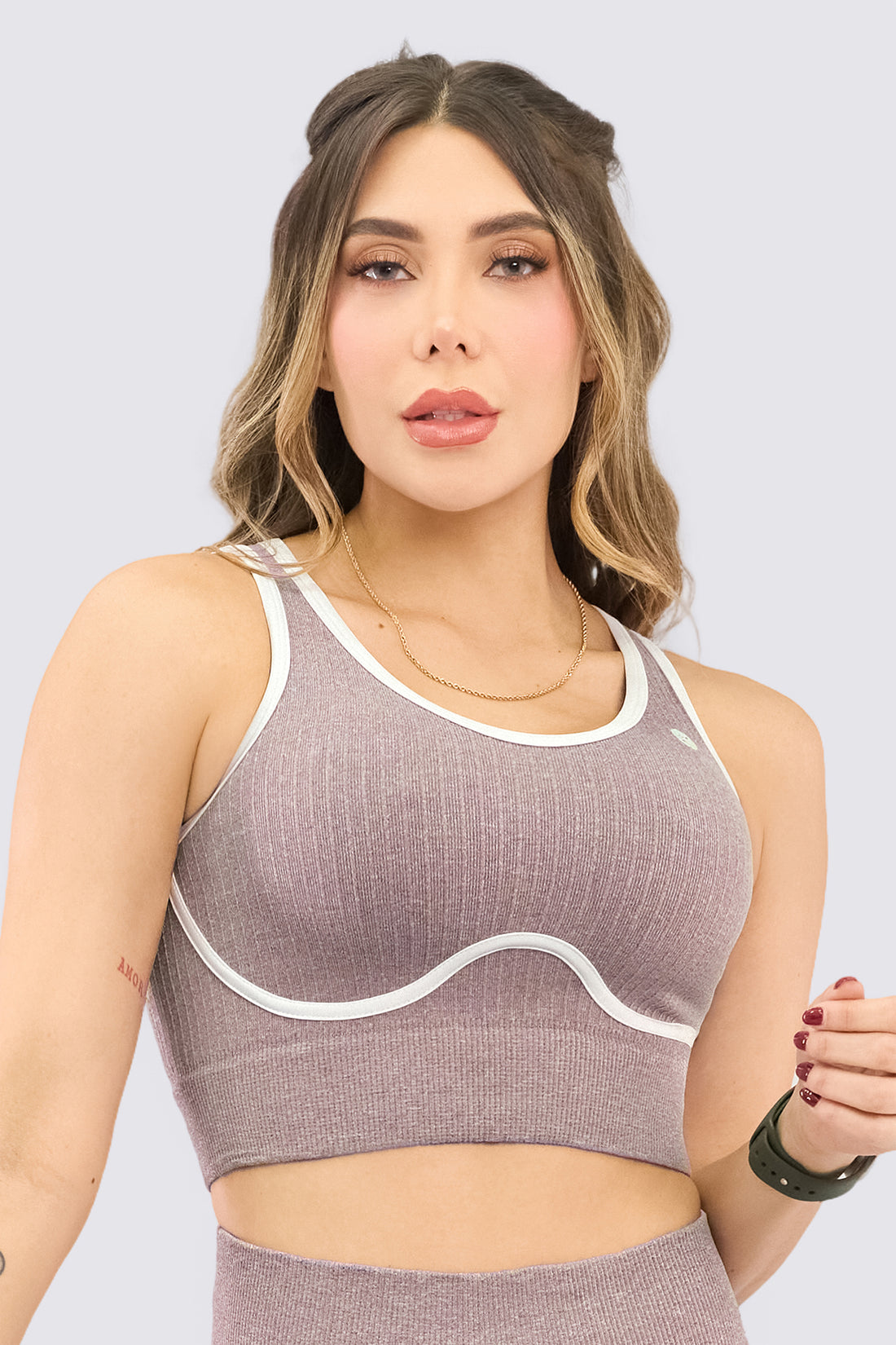 TOP PALO DE ROSA VENAS EN CONTRASTE RVC