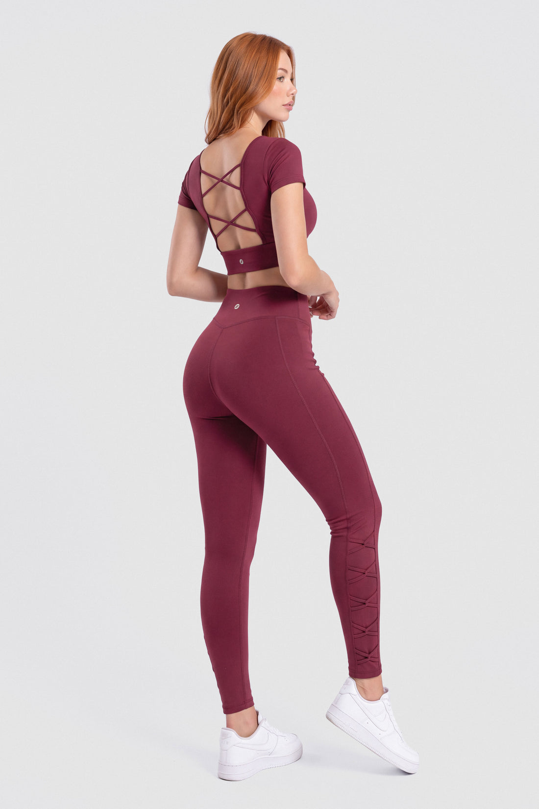 LEGGINGS TIRAS CRUZADAS VINOTINTO PPC