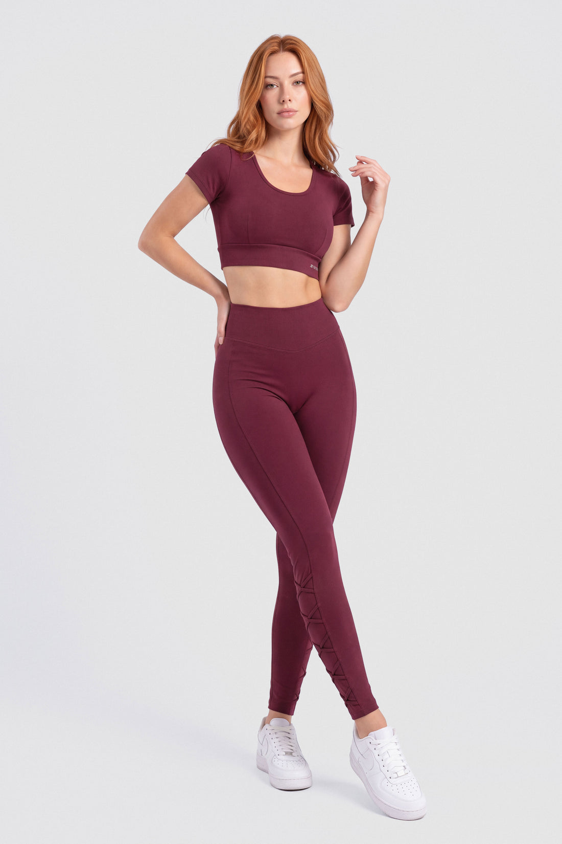 LEGGINGS TIRAS CRUZADAS VINOTINTO PPC