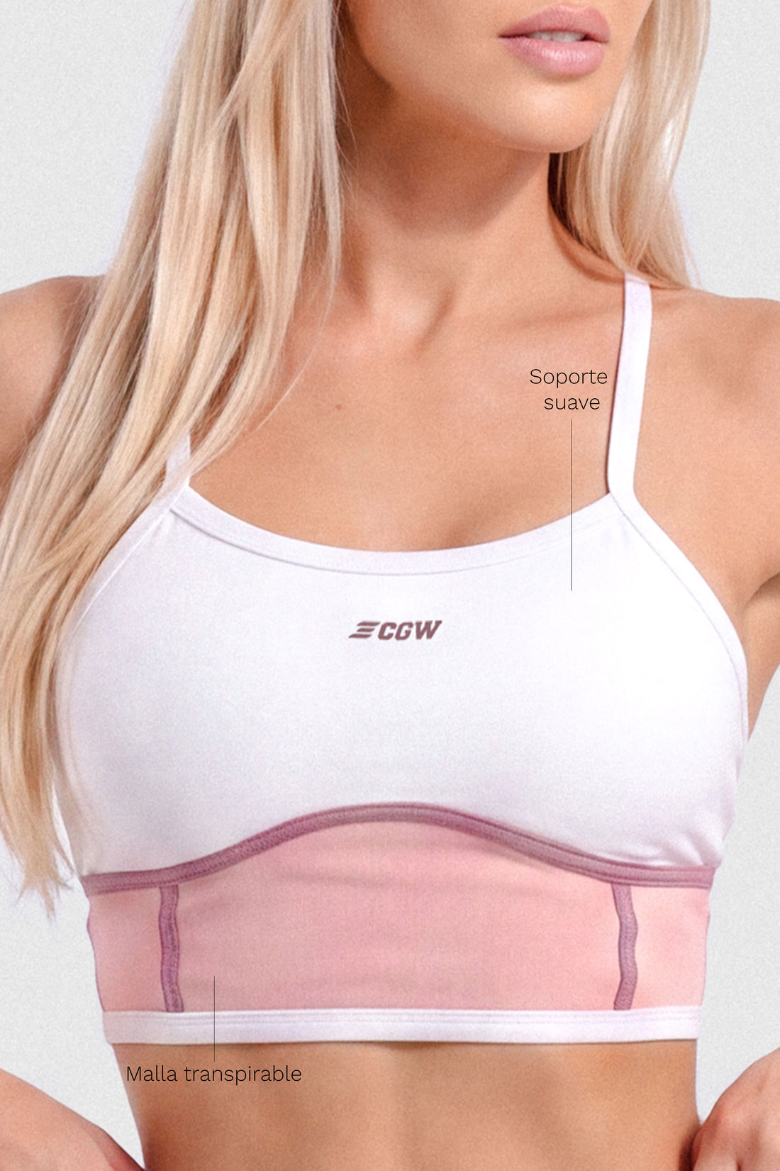 TOP MALLA TRANSPIRABLE ROSA MUSE CCR
