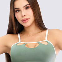 TOP VERDE CUT-OUT FRONTAL RVC