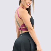 VESTIDO NEGRO TOP HALTER Y ESPALDA ABIERTA RVC