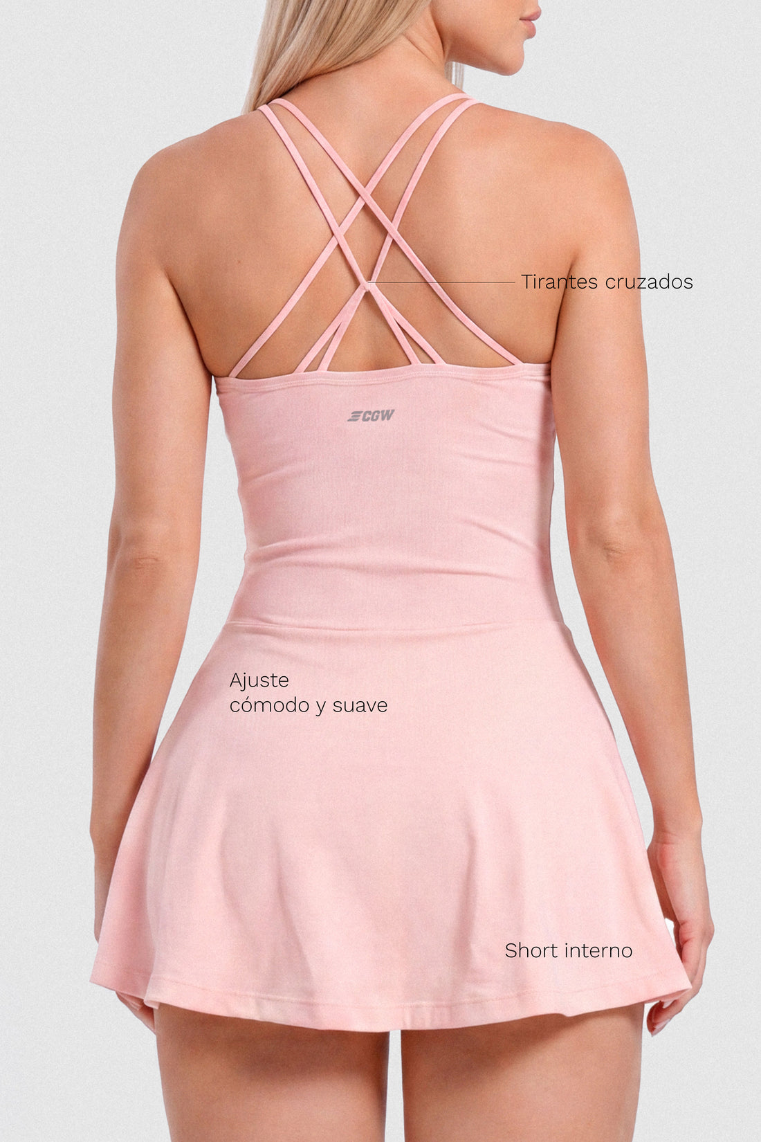 VESTIDO ROSA MUSE SUTIL Y ELEGANTE CCR