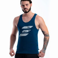 Camiseta Esqueleto Deportiva Para Hombre Azul 0505AT | Colombian Gymwear