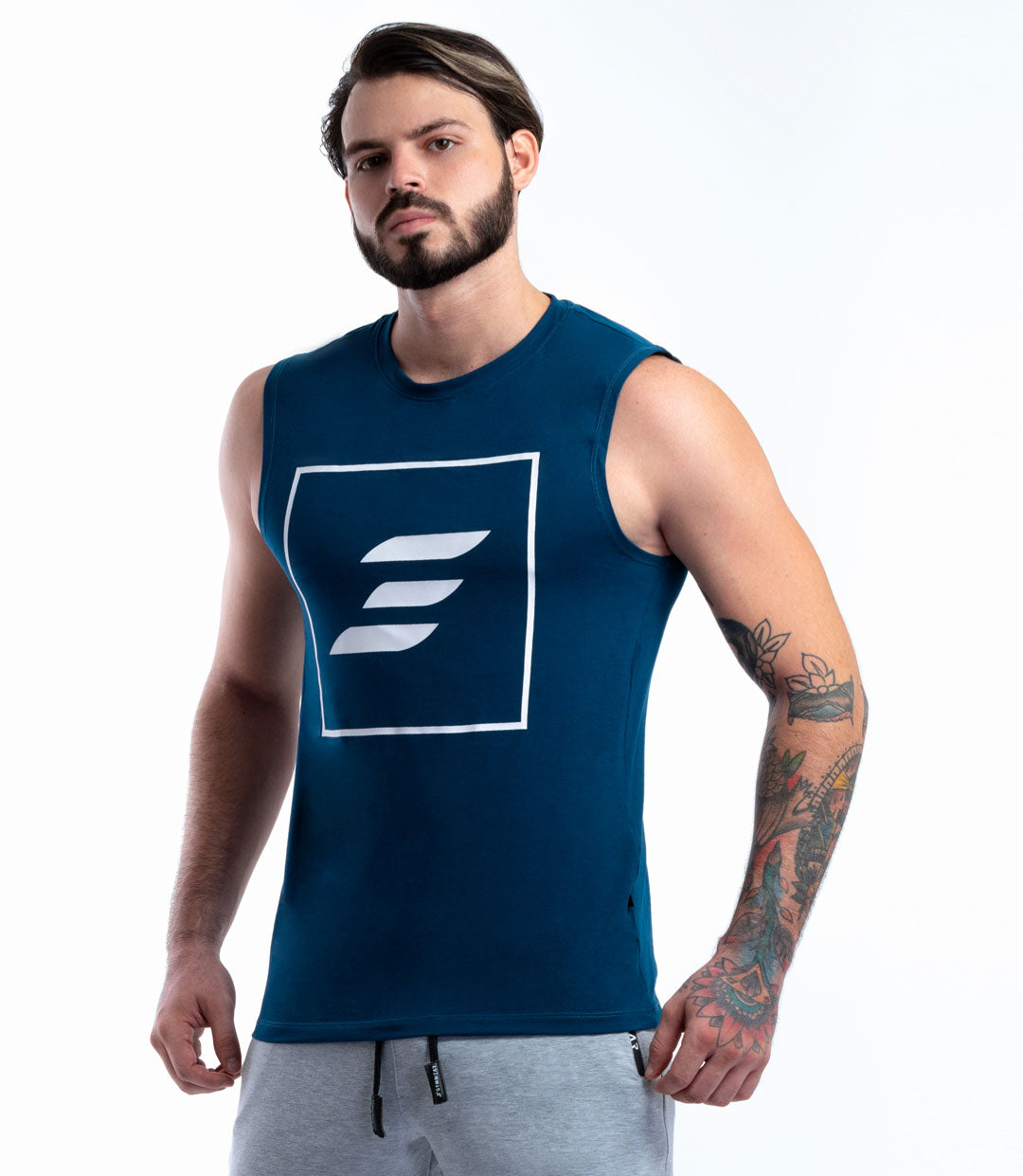 Camiseta Sisa Deportiva Para Hombre Azul 0506AT | Colombian Gymwear